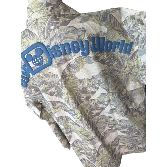 Disney Linen Shirt Resort Palms Jacket NEW Shacket Safari Button Front Medium - Picture 8 of 10